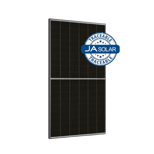 Solar panel with JA Solar logo on a white background