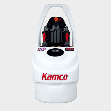 White Kamco product with black and red accents on a light gray background