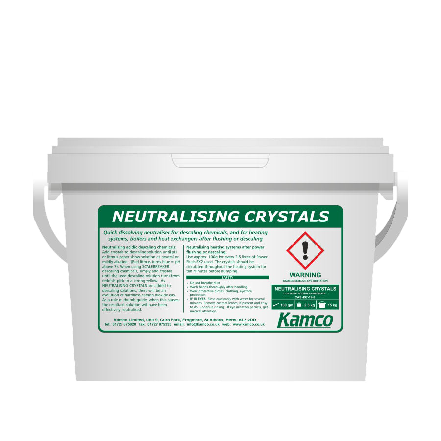 Kamco FX2 Power Flushing Chemical 4-Pack | BFX205 | 4 × 2.5L + Neutralising Crystals | Professional Heating System Flush | Sludge & Scale Remover