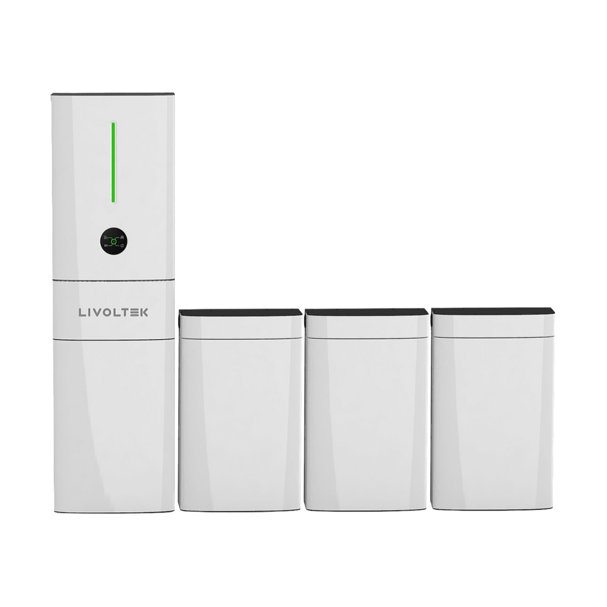 Livoltek 5kW All-in-One Bundles hybrid inverter with sleek design and status indicator light.