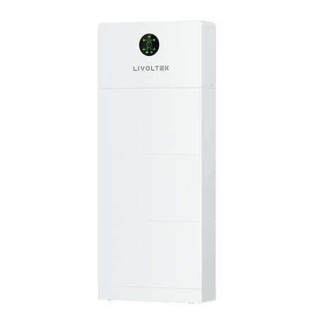 White battery pack with LIVOLTEK branding on a white background