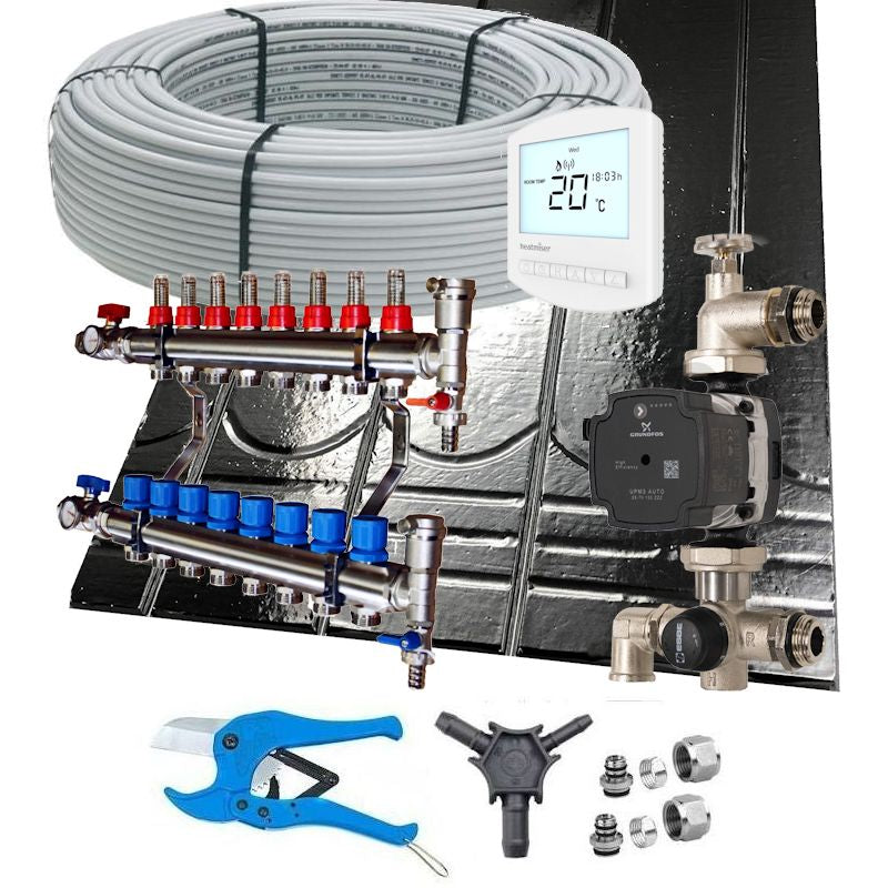 Low Profile 18mm Overlay Underfloor Heating System 60m²