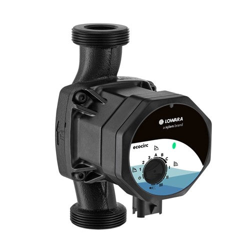Lowara Ecocirc L 25-8/130 variable speed circulator pump for heating and water systems.