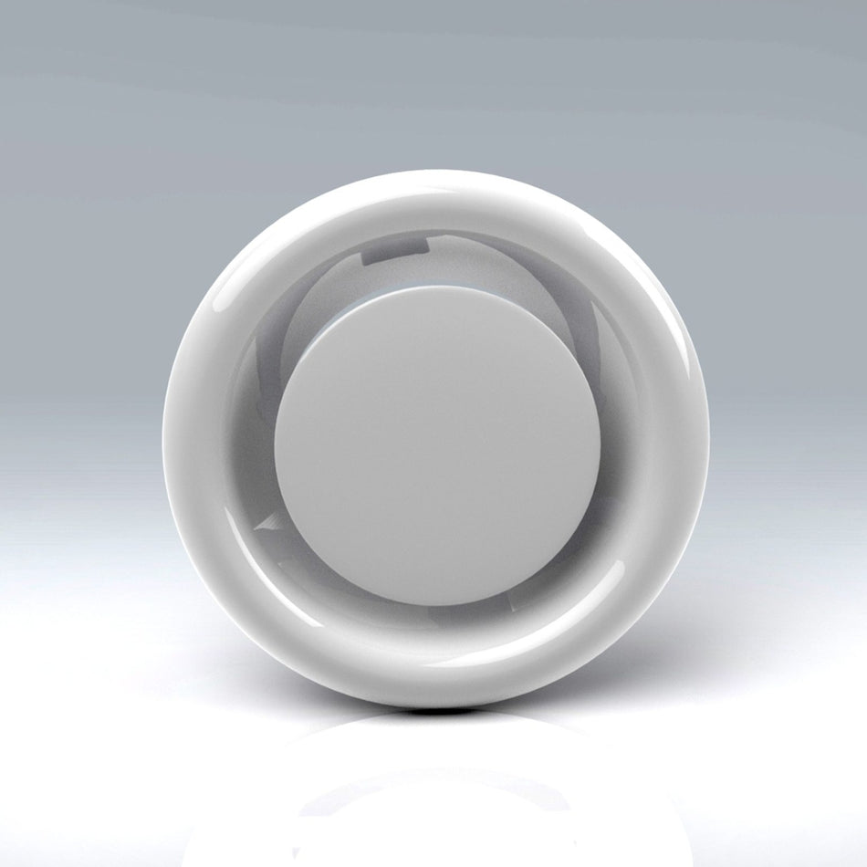 Verplas 150mm White Metal Adjustable Extract Air Valve