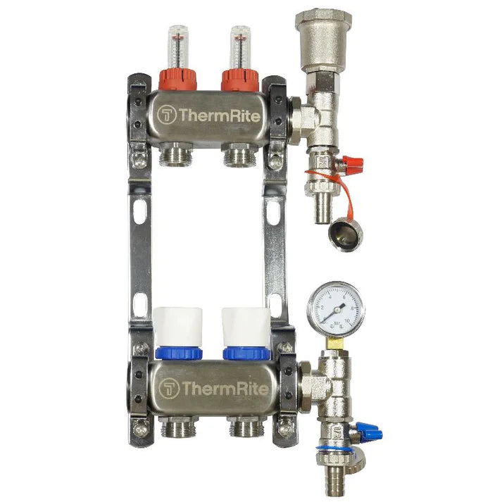 Stainless Steel Underfloor Heating Manifold 2 to 12 Port Options