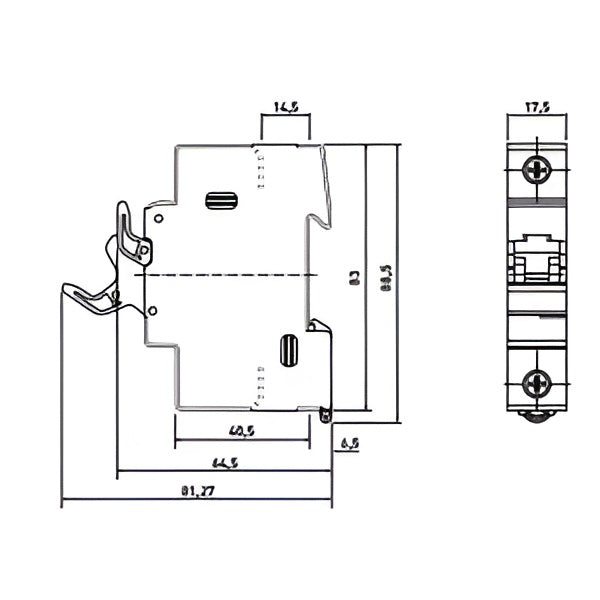 Mersen Modulostar 1000V DC Fuse Holder 10x38mm | CUS101HEL