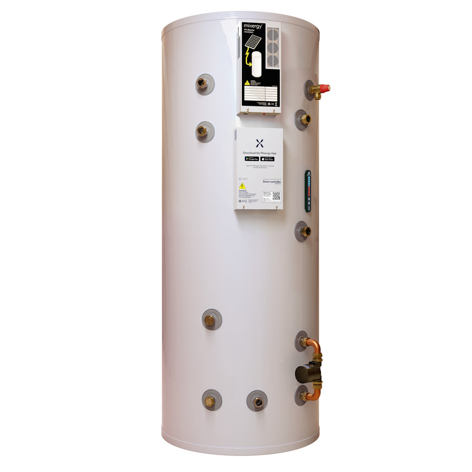Mixergy Solar X 2.0 Indirect Standard 550mm Cylinder | Embedded PV Diverter Boiler Cylinder 150-300L