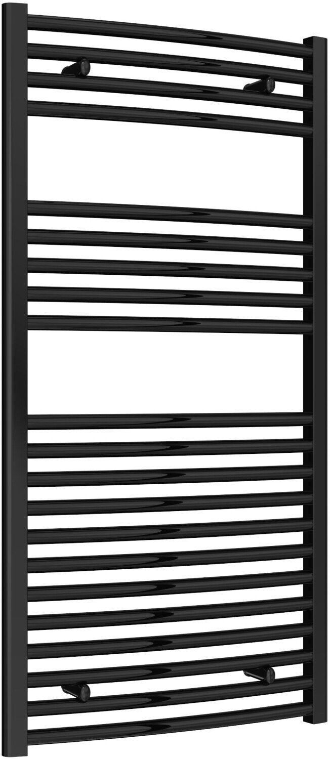 Reina Diva AG60120BF Black Flat Towel Rail 600mm x 1200mm