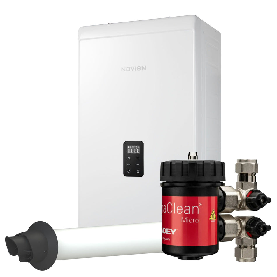 Navien NCB300 28kW Combi Boiler, Std Flue & Adey Micro 1 Filter