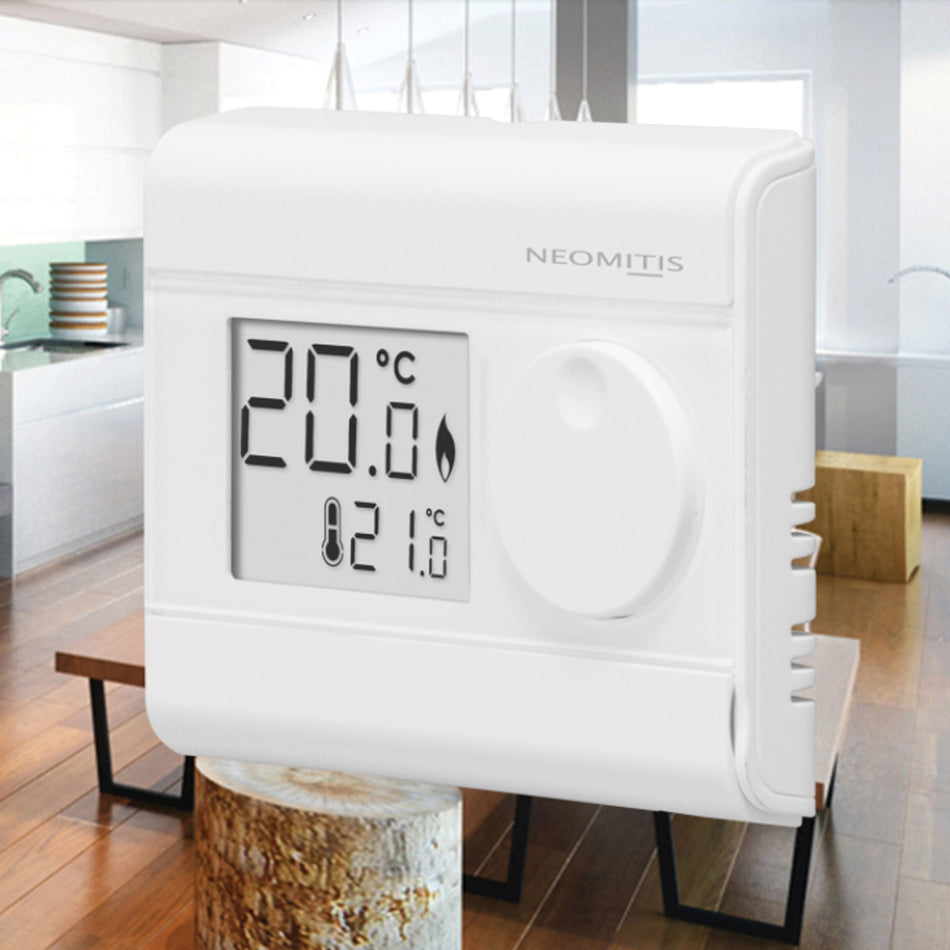 Neomitis 230V Wired Digital Room Thermostat | RT0 | Large LCD Display