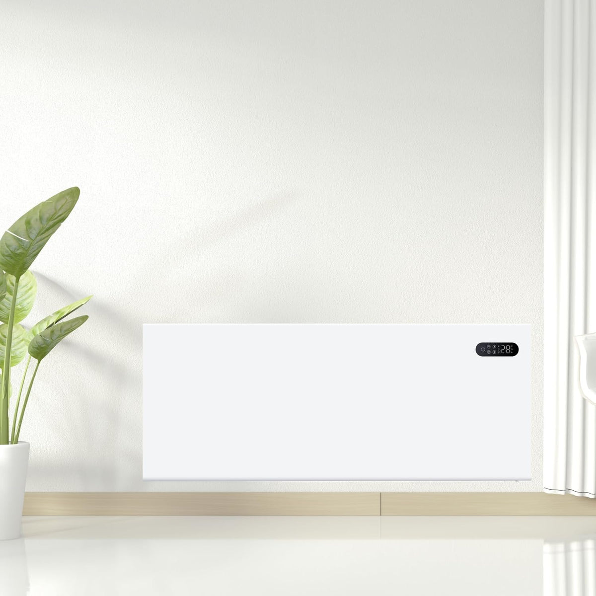 Nido Smart Electric Steel Panel Heater Wall Mounted with Wi-Fi and Remote Control