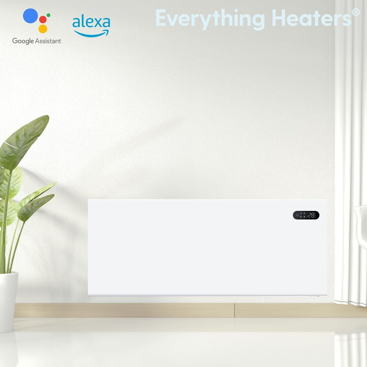 Nido Smart Electric Steel Panel Heater Wall Mounted with Wi-Fi and Remote Control
