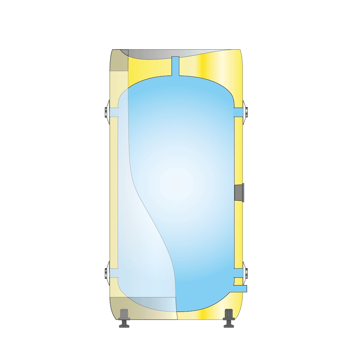 OSO ACCU A200 200L Stainless Steel Buffer Tank for Heat Pumps