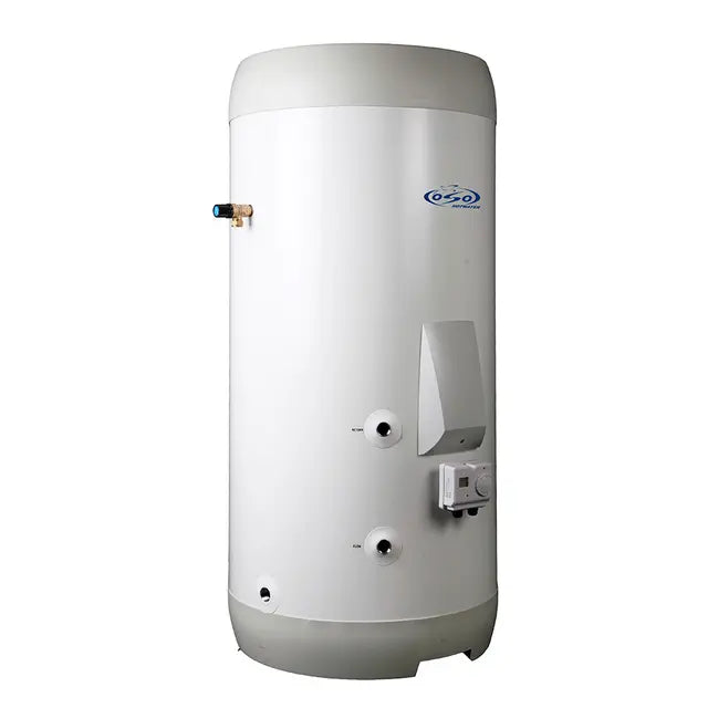 White OSO water heater with brand logo on a white background