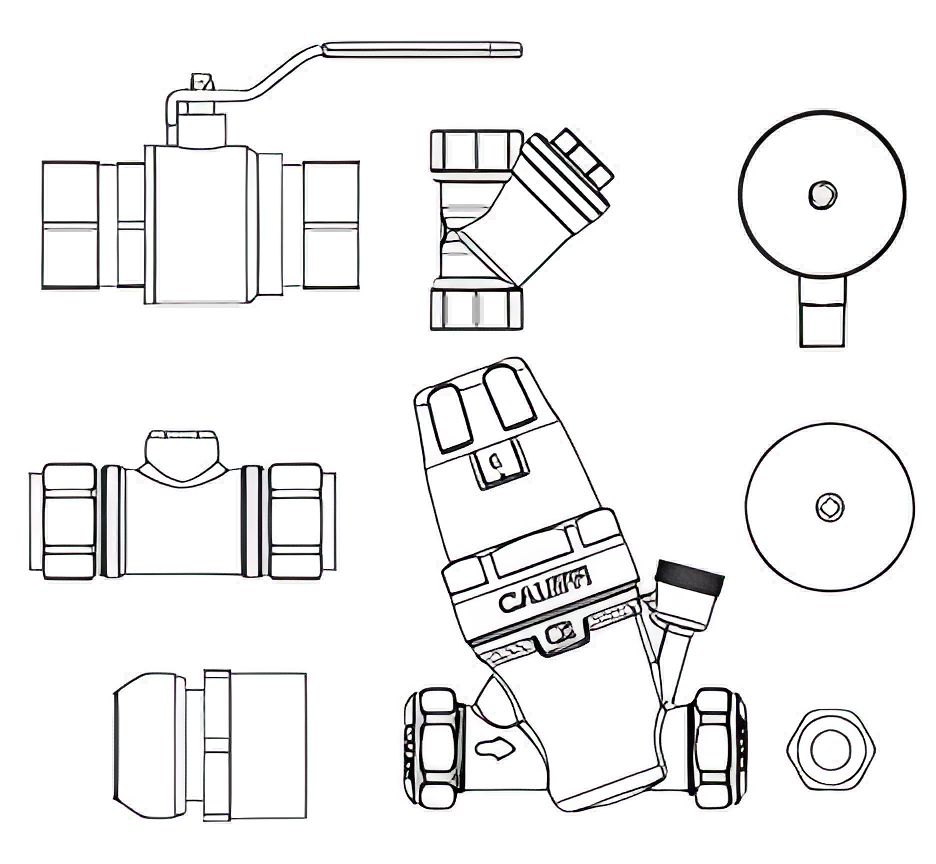 OSO Upstream Kit 22/28 mm Fitting Kit For SuperStream Accumulators PRV Strainer Valves