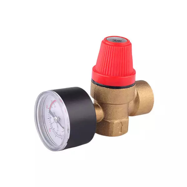 Pressure Relief Valve 3 Bar with Gauge