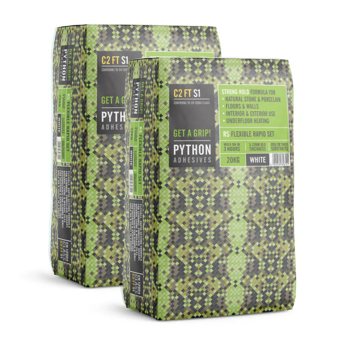 Python RS White Tile Adhesive C2FT S1 – 20kg