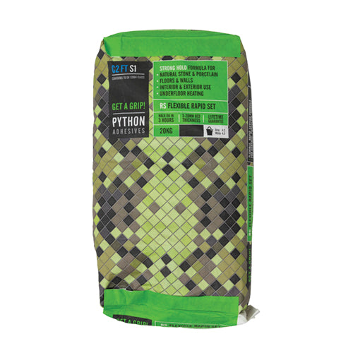 Python RS White Tile Adhesive C2FT S1 – 20kg