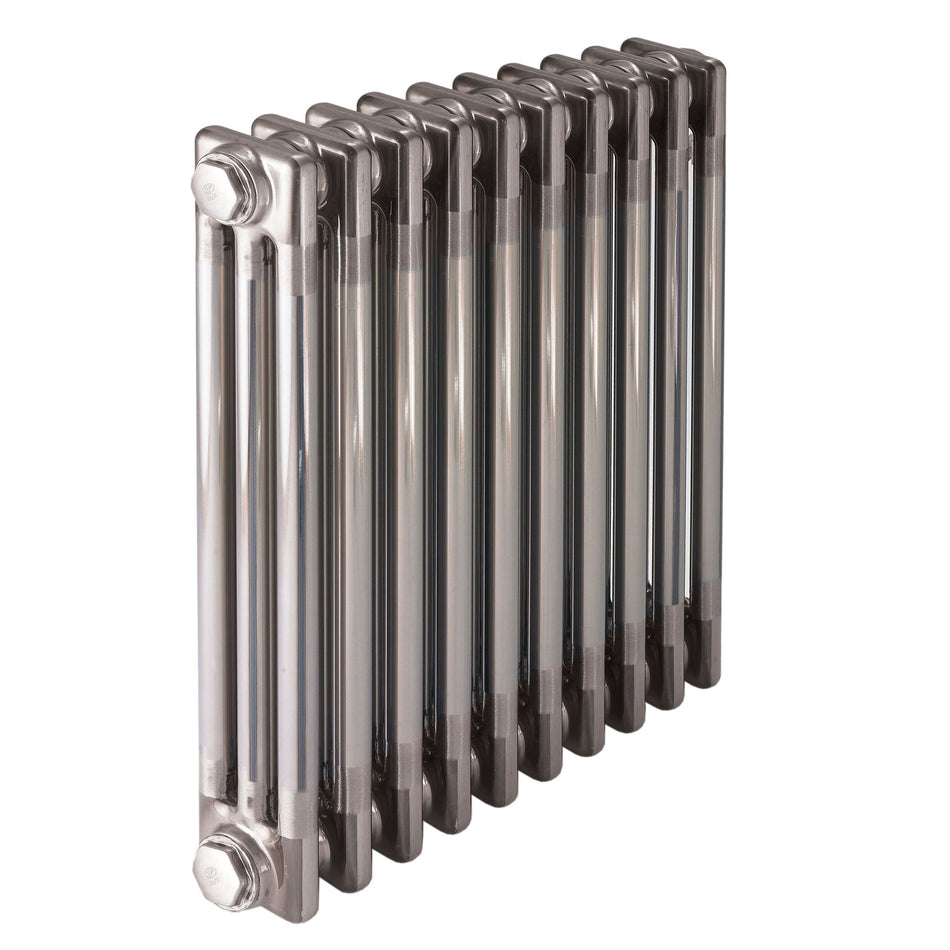 600x1042mm 3 Column Radiator | Raw Metal Lacquered | Horizontal