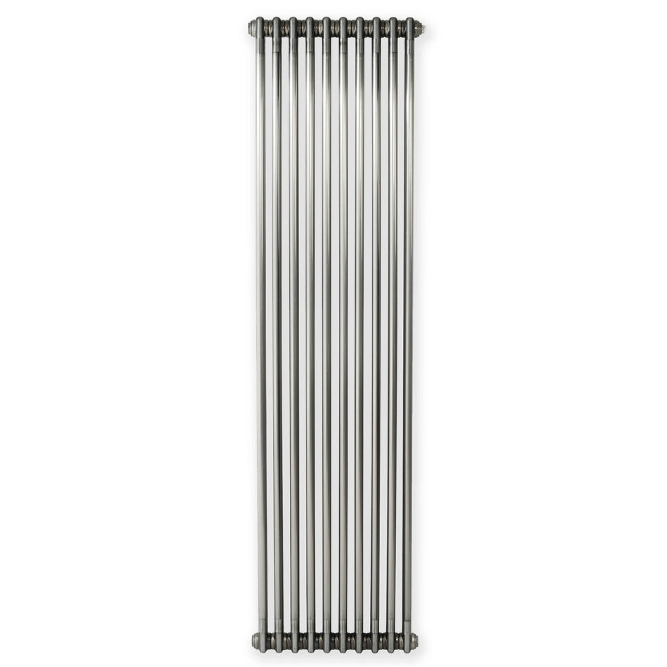 1800x306mm 3 Column Vertical Radiator | Raw Metal Lacquered