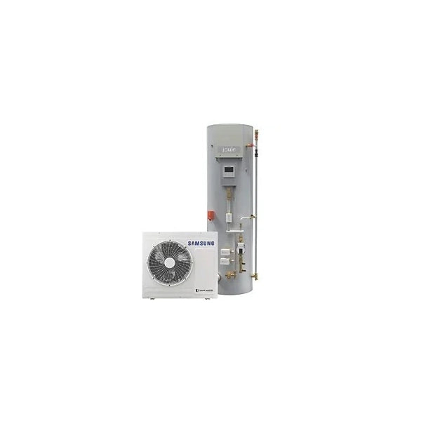 Joule Samsung 5kW Heat Pump with 170L Kodiak Cylinder for efficient heating and hot water solution.