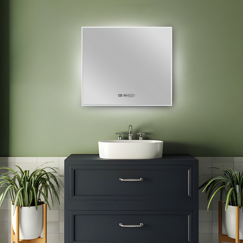 Eurom Sani 400 LED Mirror WiFi Infrared Heater – Fog-Free Heated Mirror for Bathroom Comfort