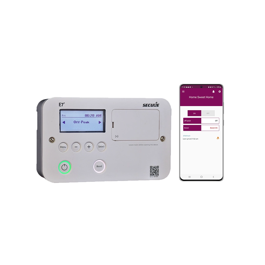 Secure E7+ Smart Immersion Heater Controller SCE100-000 — Bluetooth App Economy 7 Off-Peak Tariff Hot Water Programmer Horstmann Replacement