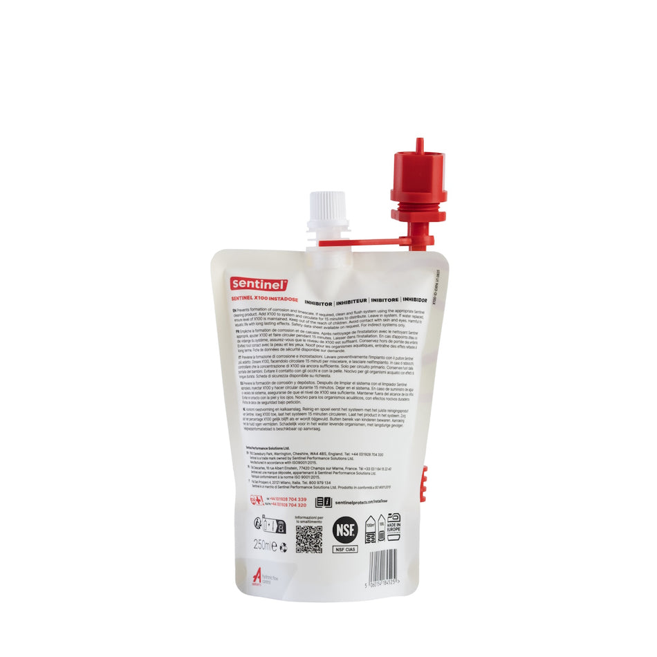 Sentinel X100 InstaDose - Pre-Measured Inhibitor Pouch with Adaptor