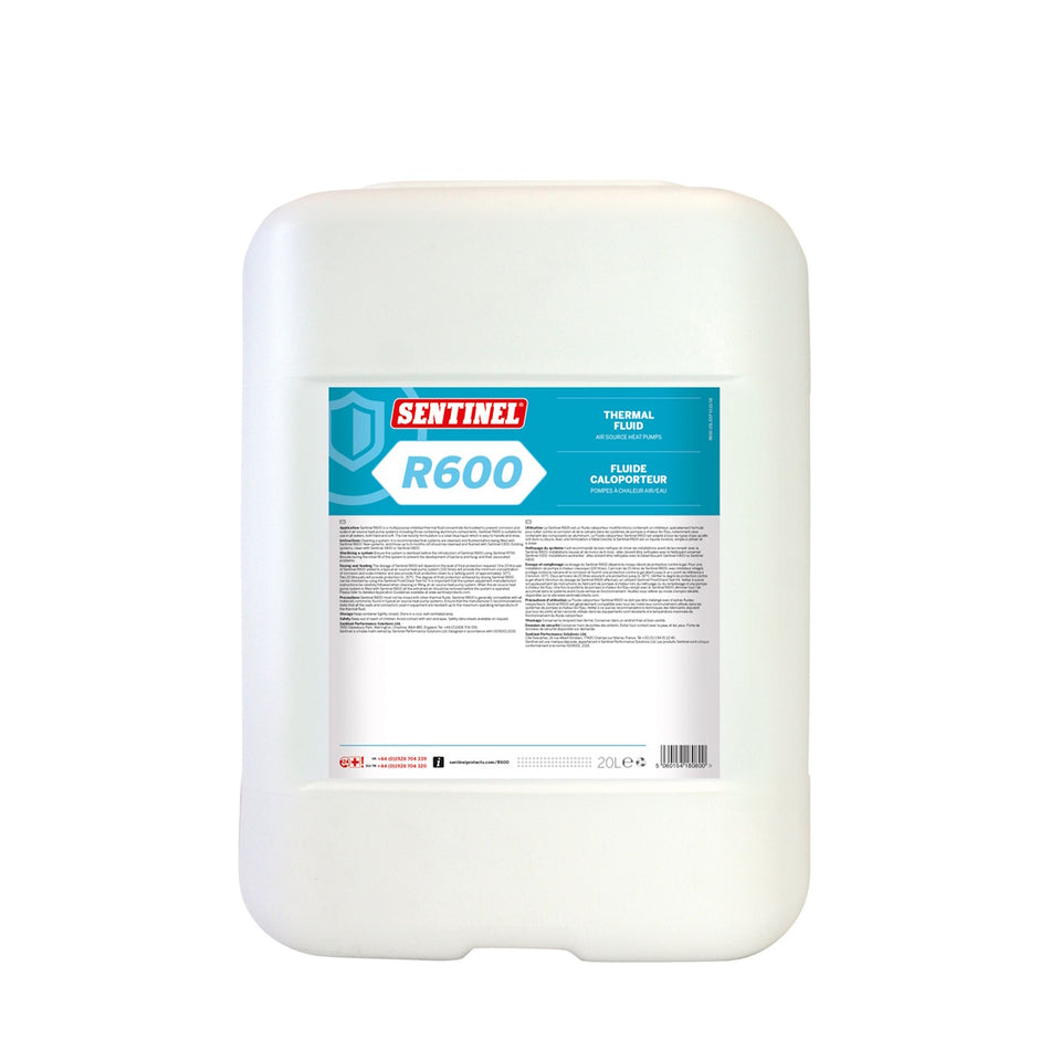 Sentinel R600 Air Source Heat Pump Thermal Fluid - 20L Drum - Frost, Scale & Corrosion Protection