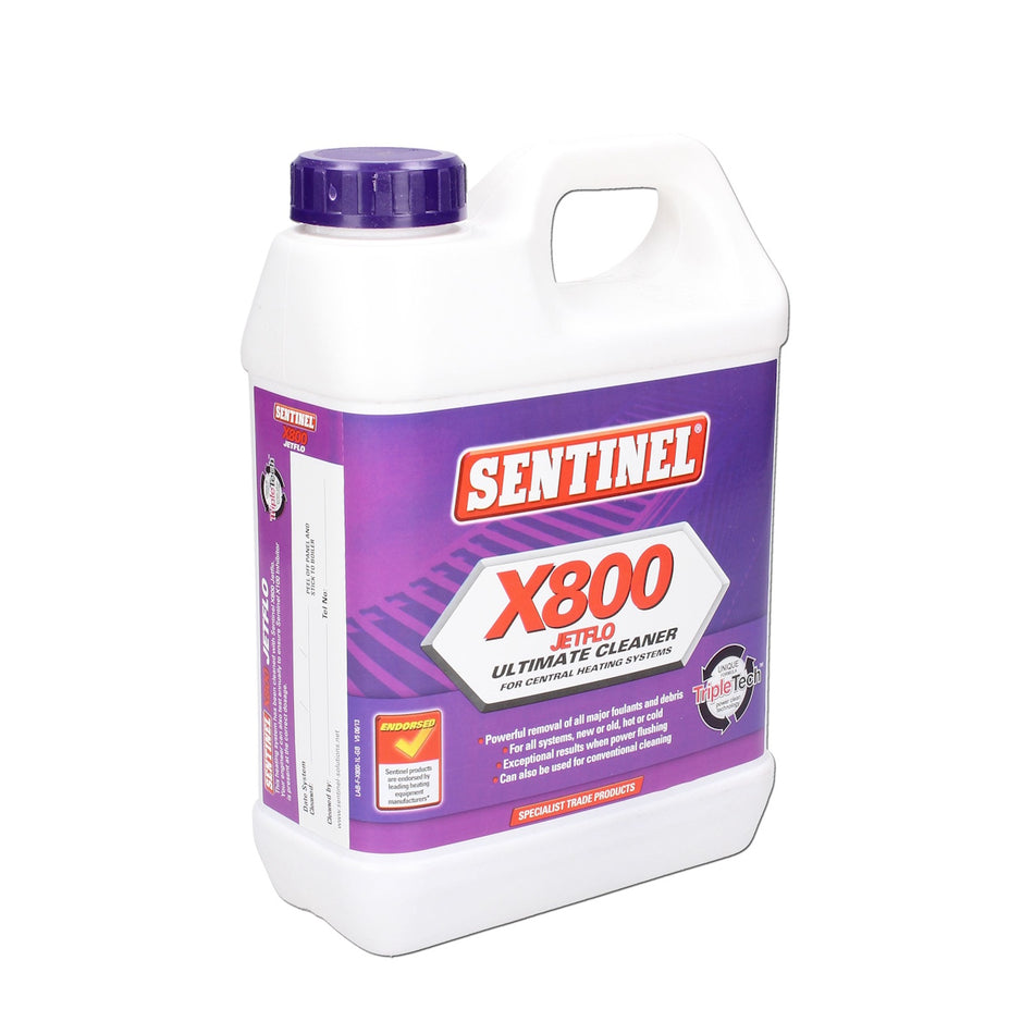 Sentinel X800 Jetflo Powerflush 1 Litre - TripleTech Fast-Acting System Cleaner