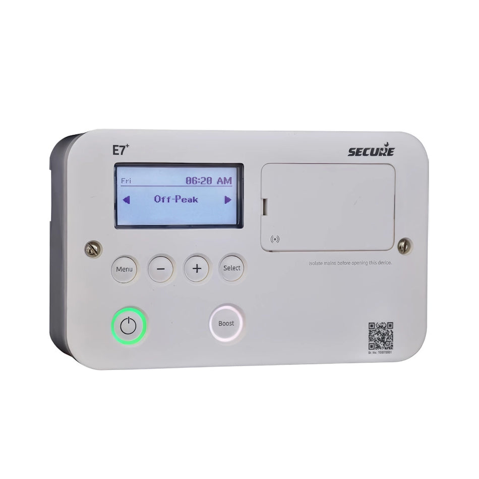 Secure e7 Immersion controller with digital display and buttons on a white background