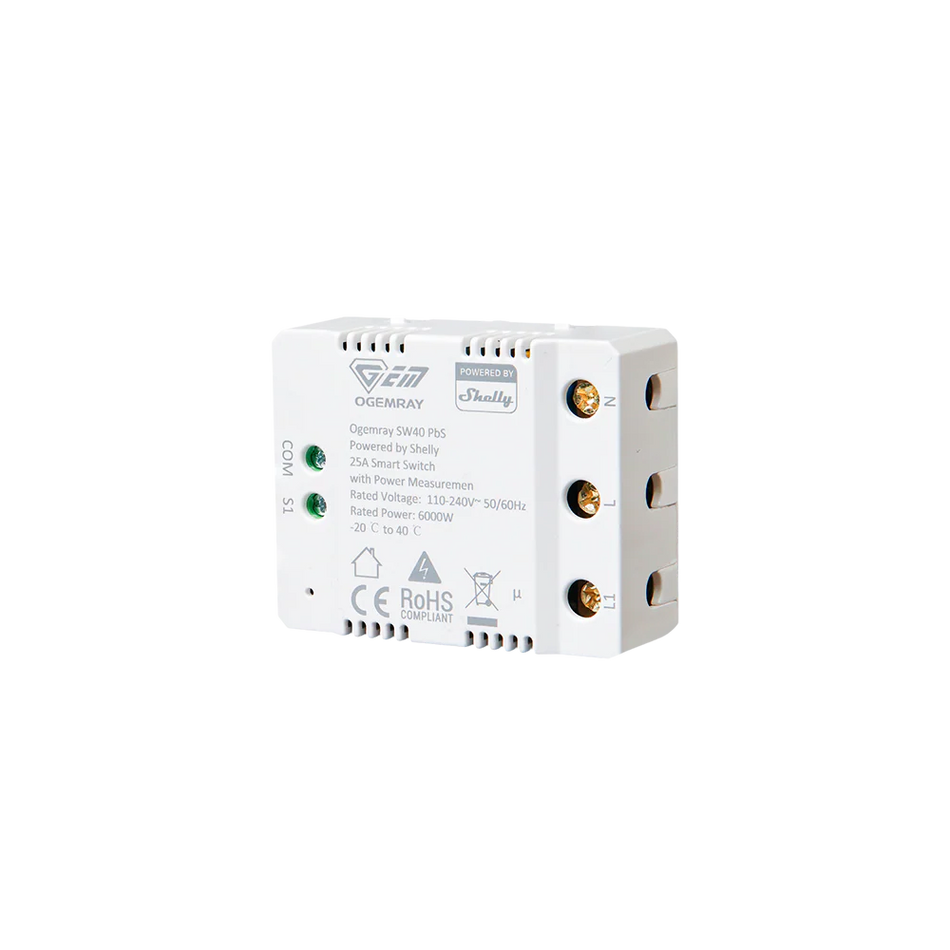 Shelly Ogemray 25A smart switch for immersion control