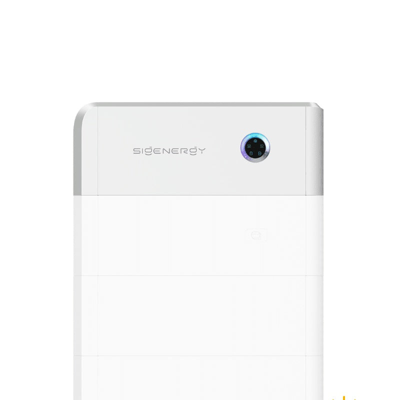 White hybrid inverter with 'Sige Energy' branding on a white background