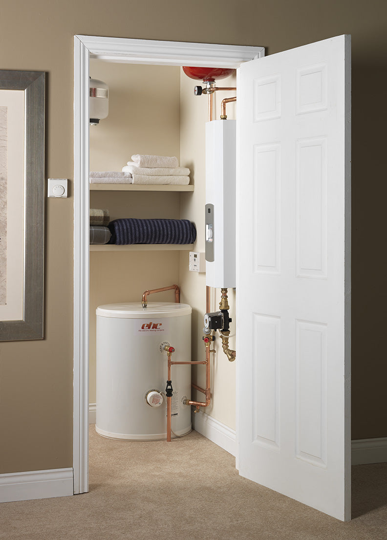 EHC 7kW Slimjim Electric Flow Boiler & 120L Direct Cylinder