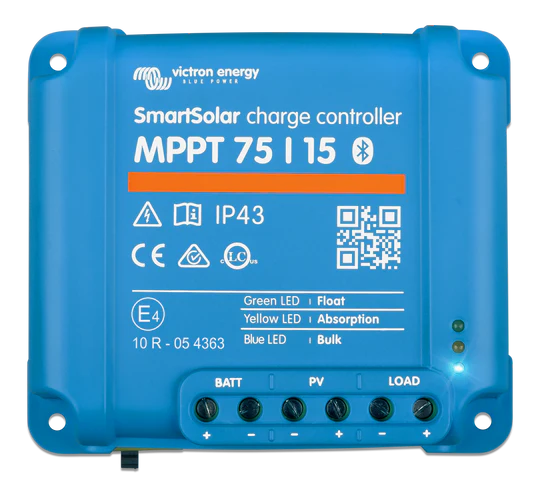 Victron SmartSolar MPPT 75/15 Charge Controller – 12V/24V, 15A, Bluetooth
