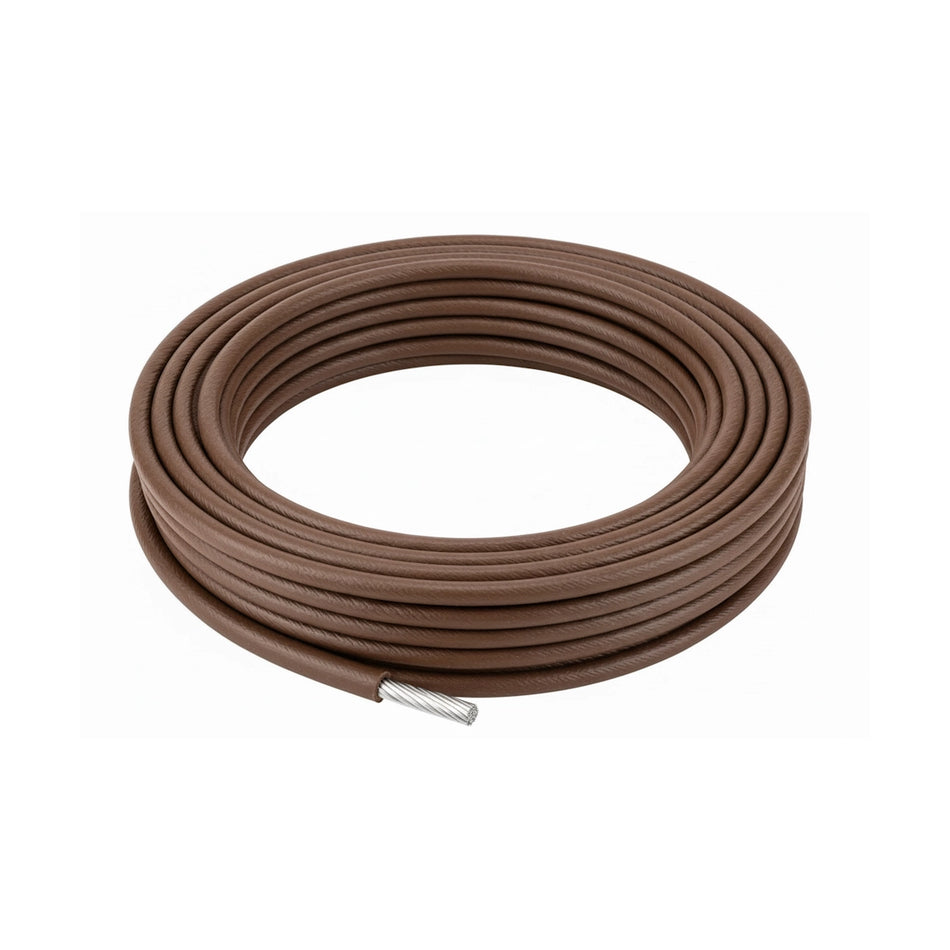 Solar Cable 4mm² Single-Core DC Cable - 100m, Brown