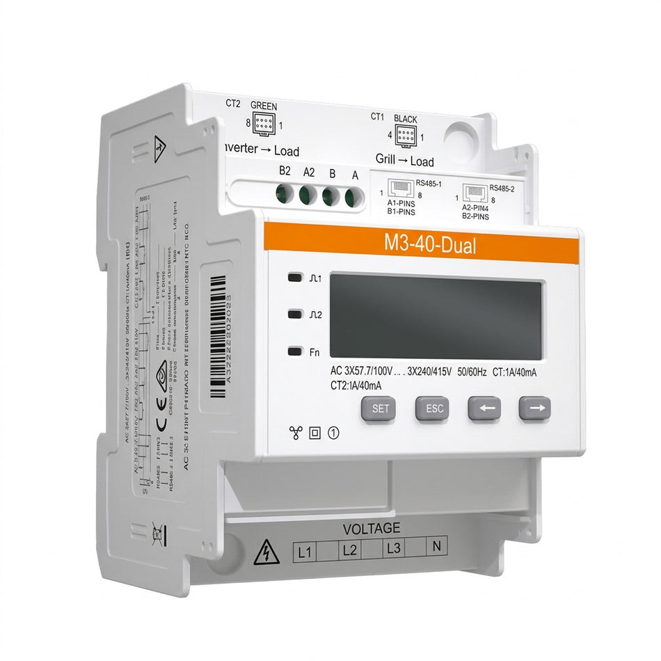 SolaX M3-40-Dual 3-Phase Dual-Channel CT Meter | 100A CTs