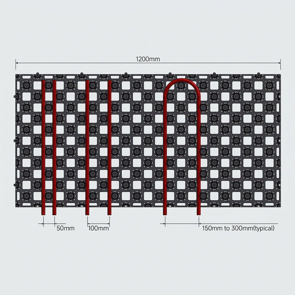 SpiderFix Low-Profile UFH Panel
