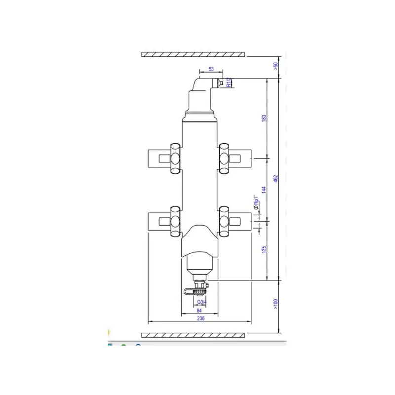 Spirotech SpiroCross AX100J 1in Hydraulic Separator Heat Pump