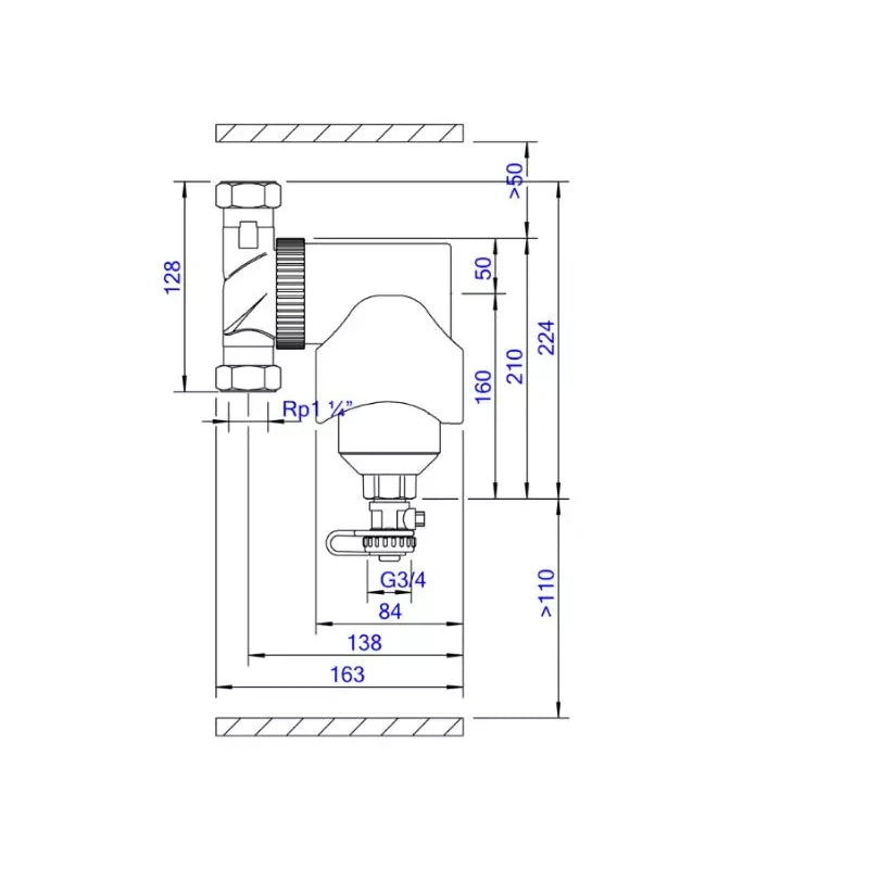 Spirotech SpiroTrap MBL 1-1-4in Magnetic Dirt Separator UE125WJ
