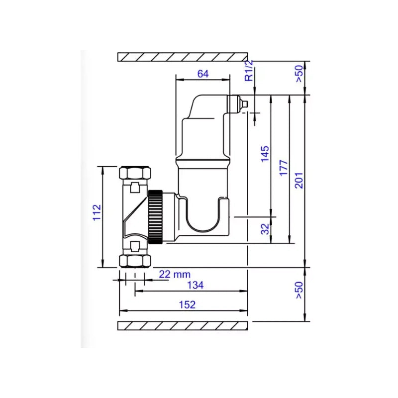 Spirotech SpiroVent RV2 22mm Air Deaerator UA022W