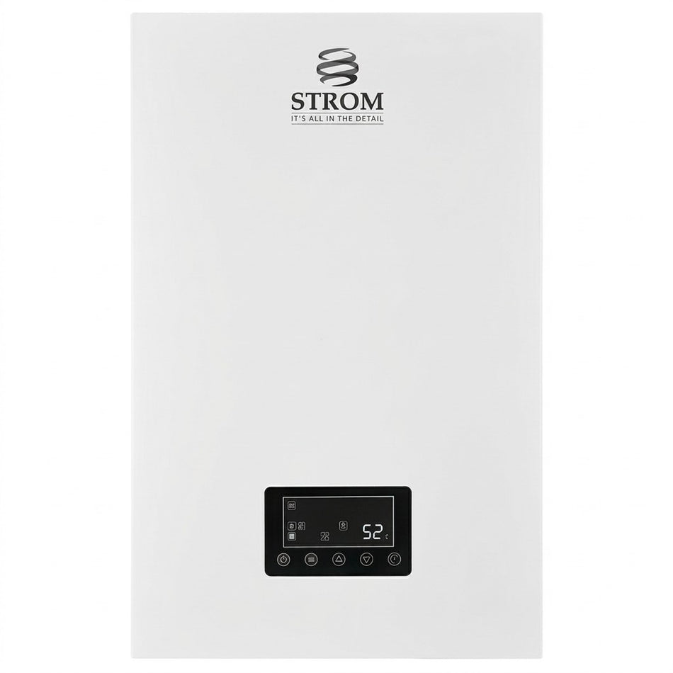 Strom AuraHeat 13.5kW Single Phase Stored Combi Boiler - Electric Combi Boiler with 35L Integrated Stainless Steel Buffer Cylinder