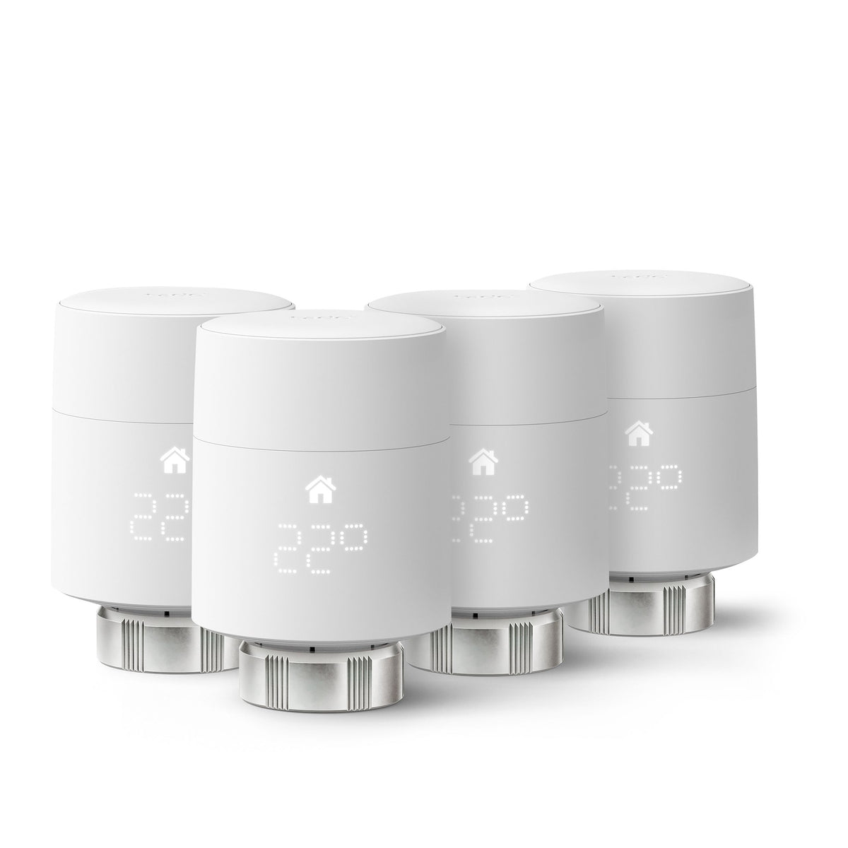 Tado° Smart Radiator Thermostat V3+ – Quattro Pack (4 Units) White, App + Voice Control, Room-by-Room Scheduling