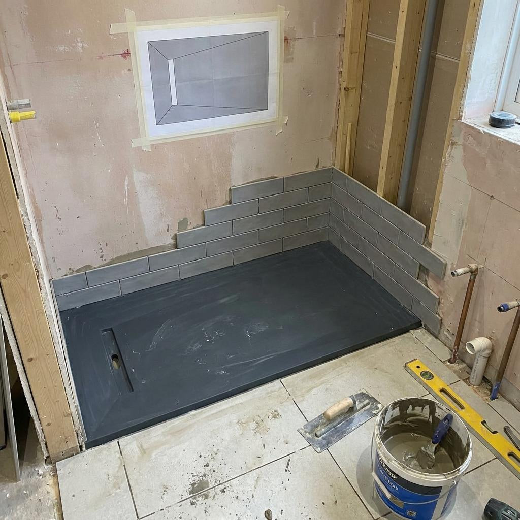 Taurus Wet Room Linear Tray Former | 30mm Level Access | XPS Tileable | Multiple Sizes | End Drain