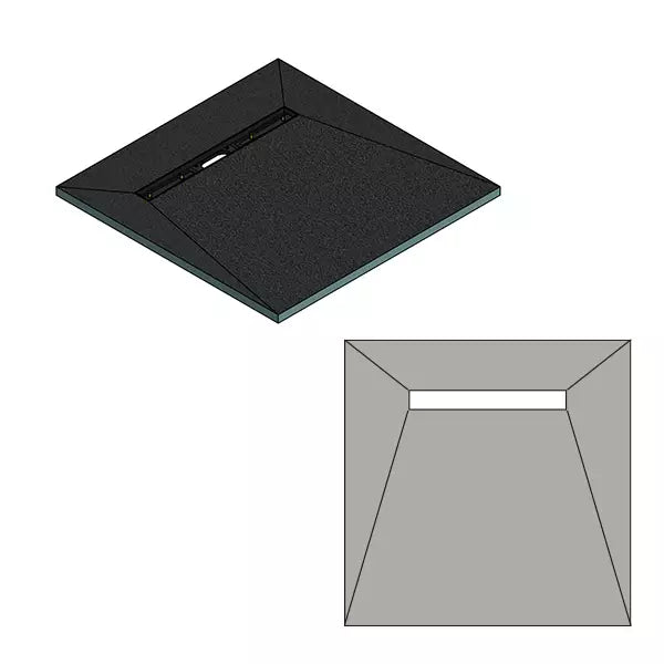 Taurus Wet Room Linear Tray Former | 30mm Level Access | XPS Tileable | Multiple Sizes | End Drain