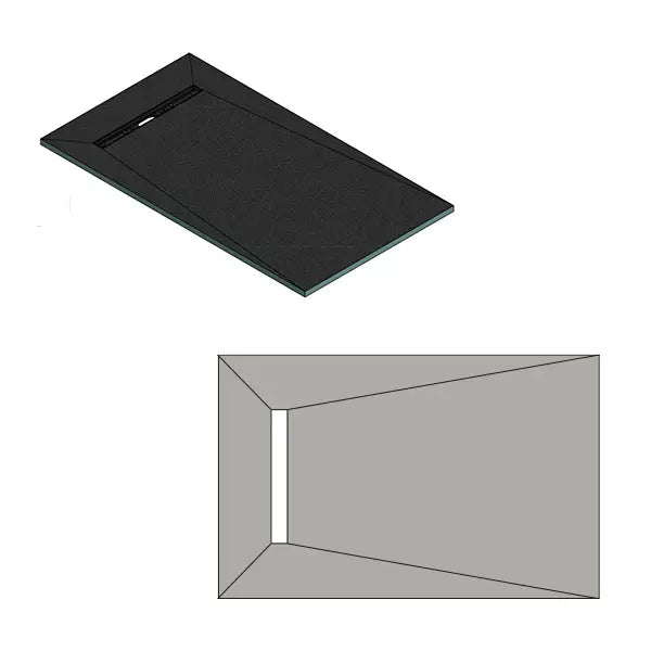 Taurus Wet Room Linear Tray Former | 30mm Level Access | XPS Tileable | Multiple Sizes | End Drain
