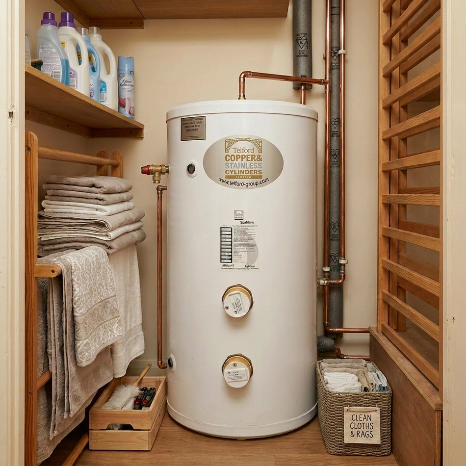 Telford Hurricane Indirect Unvented Hot Water Cylinder – 90 / 125 / 150 / 170 / 200 / 250 / 300 Litre