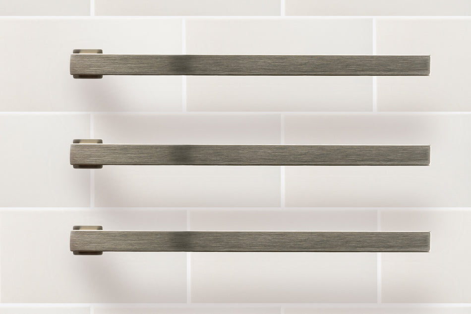 Electric Towel Bars 12V Single Square 500mm Various Finishes