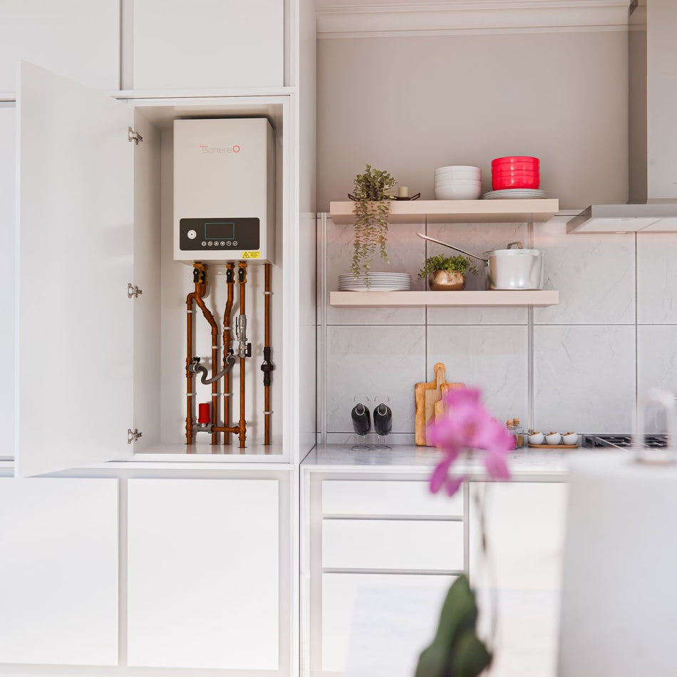ThermoSphere Flex Electric Combi Boiler 4–14kW – TSFLEX14, Heating + Instant Hot Water, No Flue, 7-Year Warranty