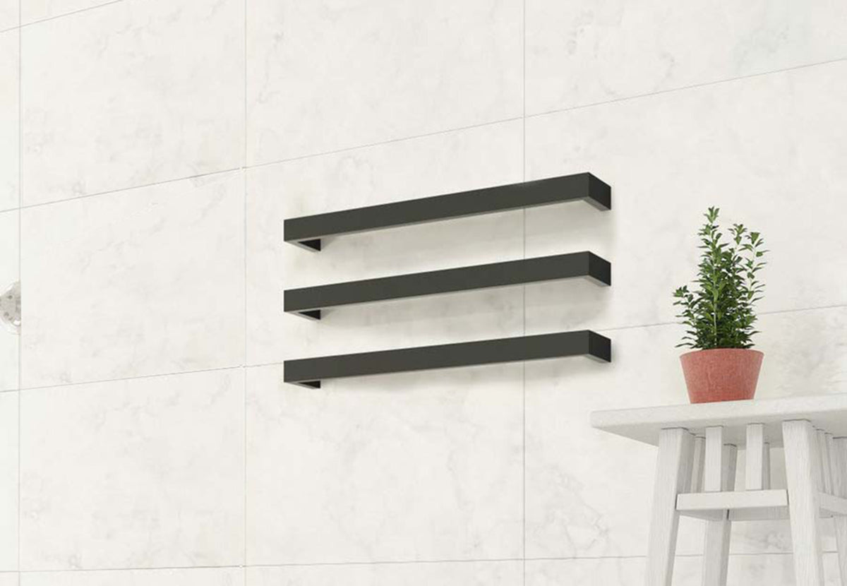 Electric Towel Bars 12V Double Square 450mm Various Finishes